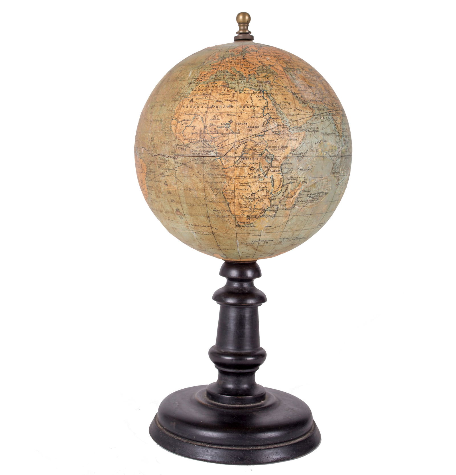 Delagrave desk top French terrestrial globe 1871 - 7