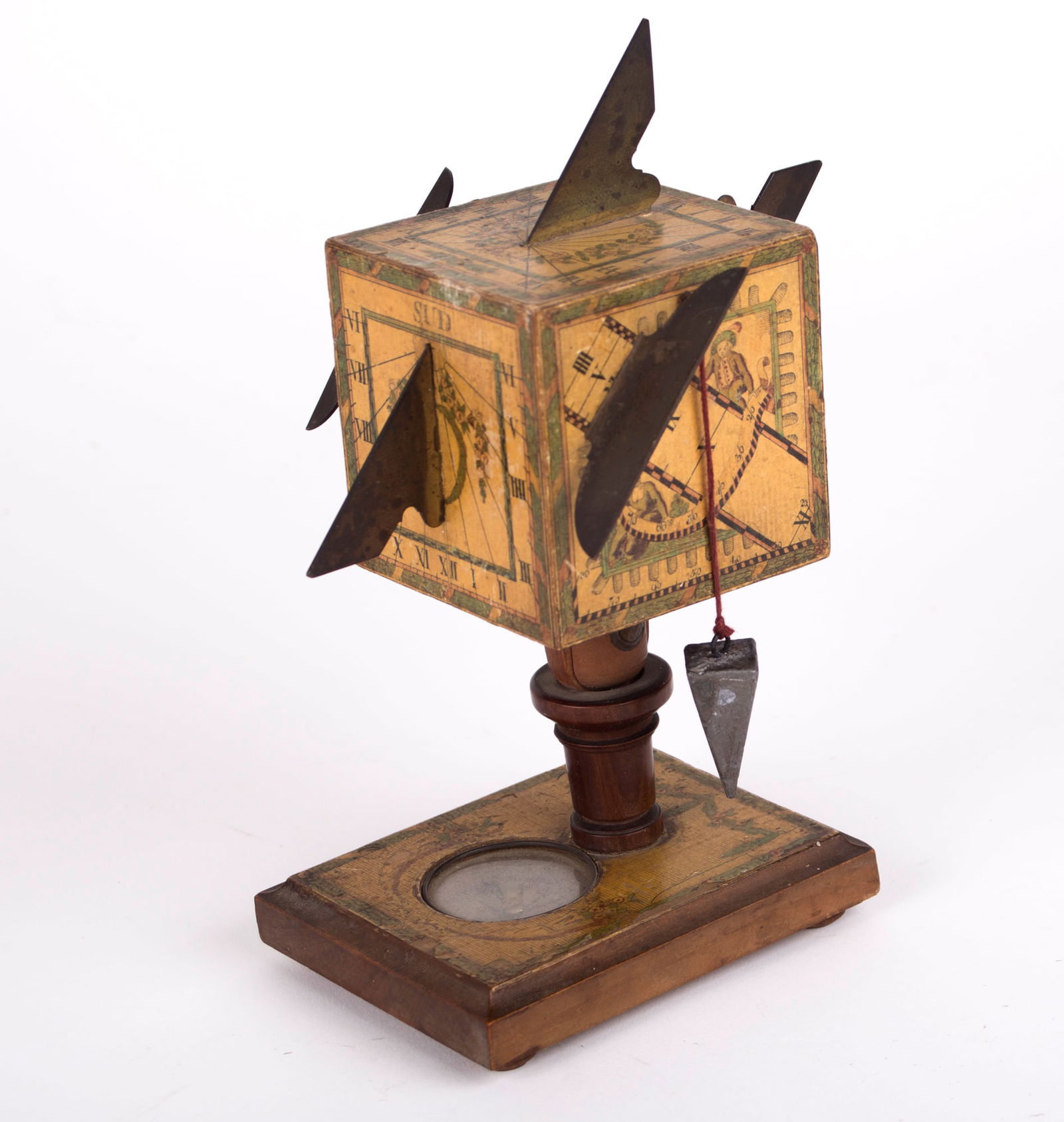 BERINGER CUBIC SUNDIAL polyhedral 18TH . - 5