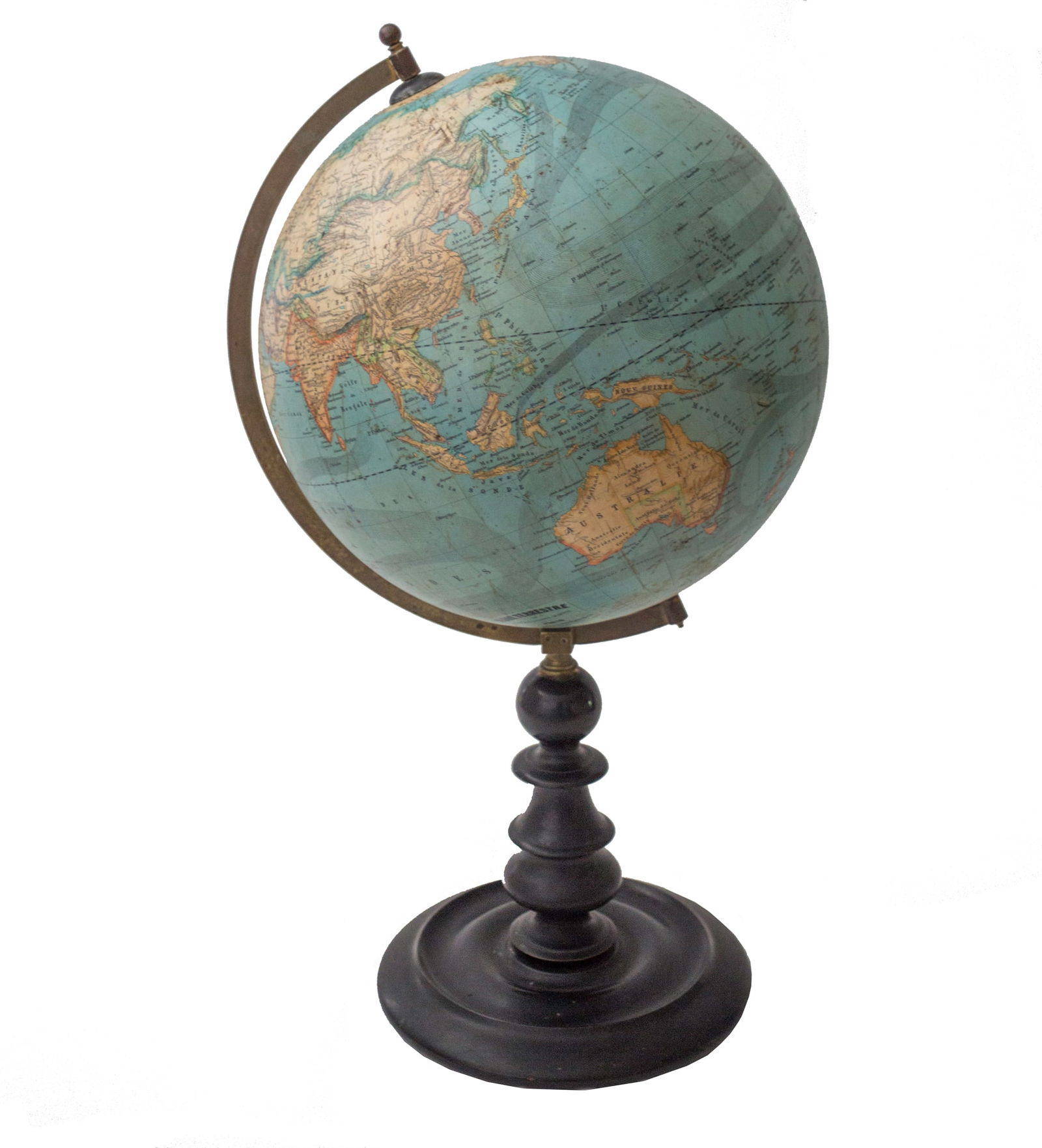 1870's 13" Vivien de Saint Martin FRENCH ANTIQUE TERRESTRIAL GLOBE MAPPEMONDE - 6