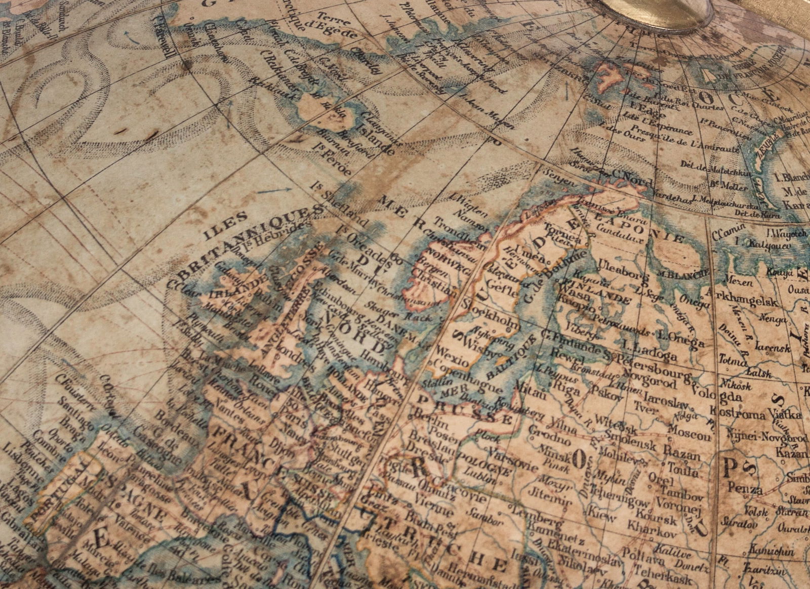 1890 LEBEGUE 12" FRENCH TERRESTRIAL GLOBE ANTIQUE - 6