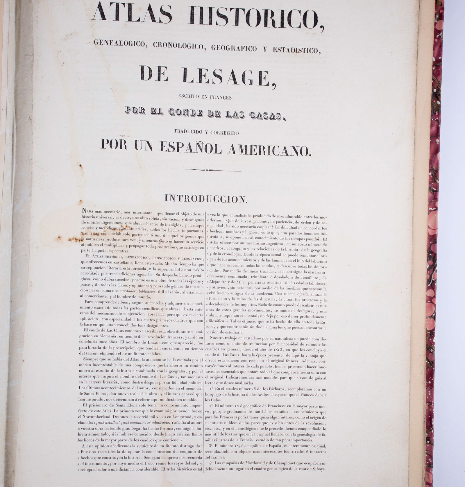 1826 A. le Sage Spanish edition Atlas Historique, Généalogique, Chronologique - 7