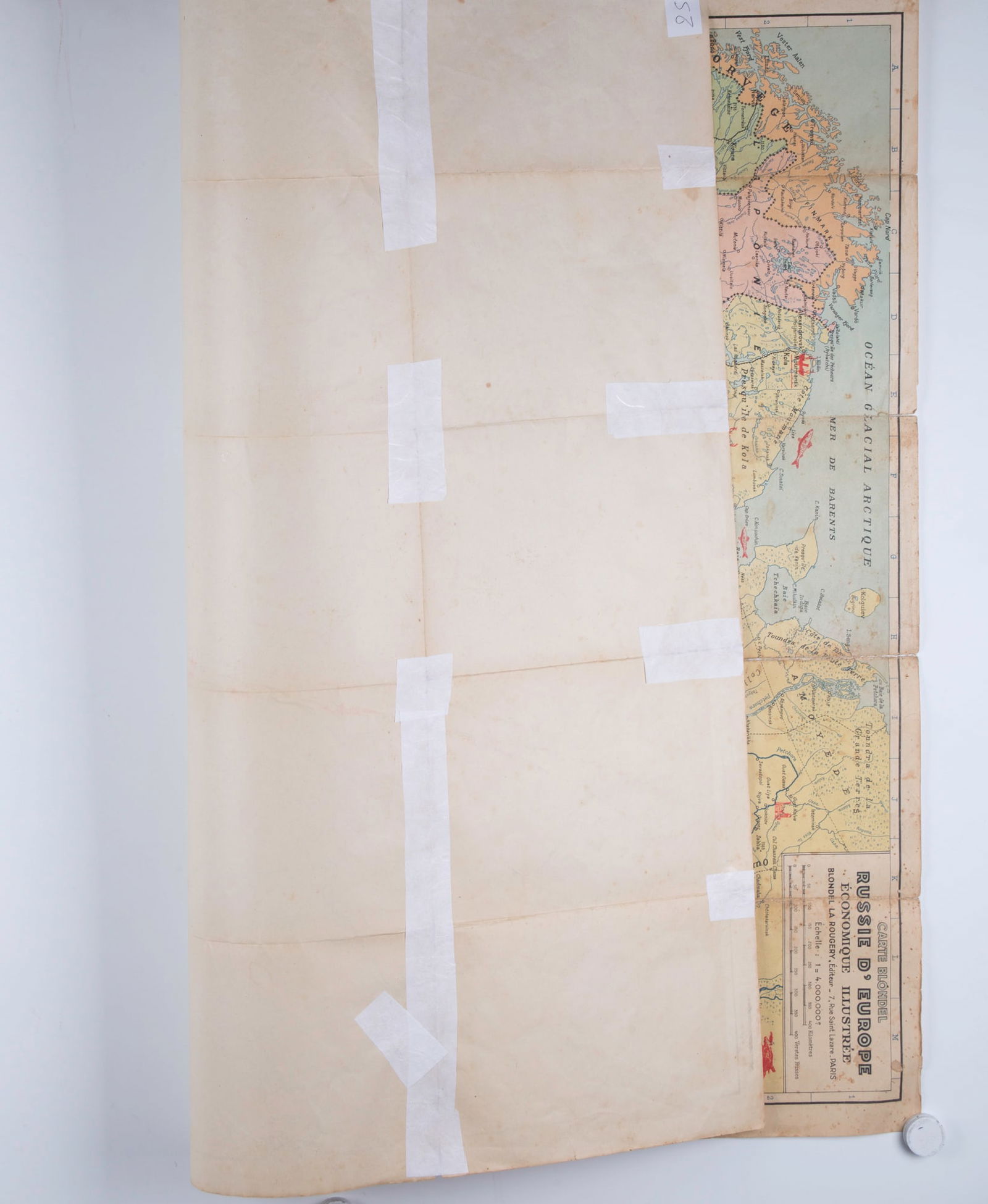 Large French map of the USSR /URSS 1941 school aid Soviet Union - 5