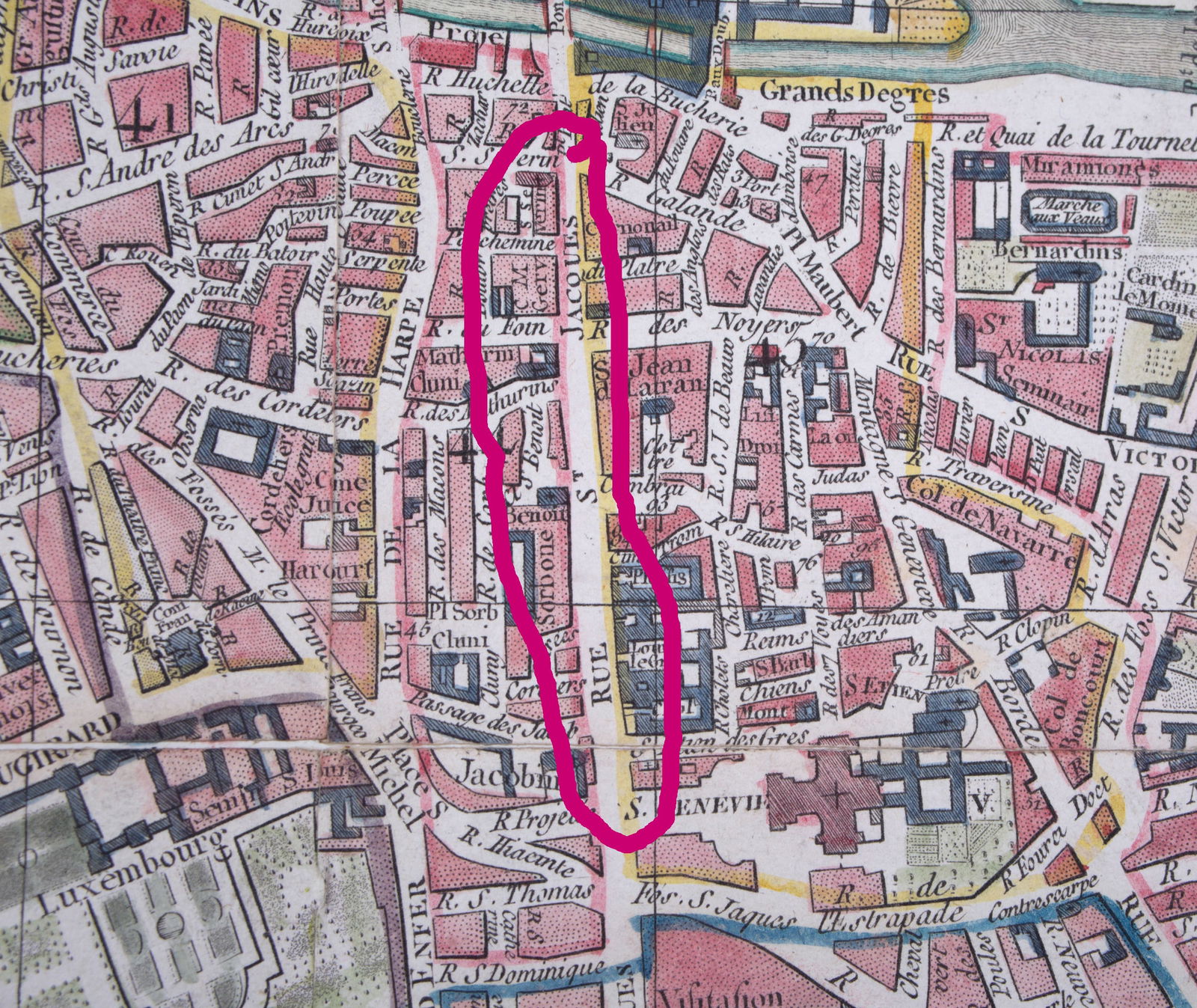 French map 1792 Esnauts et Rapilly Nouveau plan de Paris et ses faubourg - 6