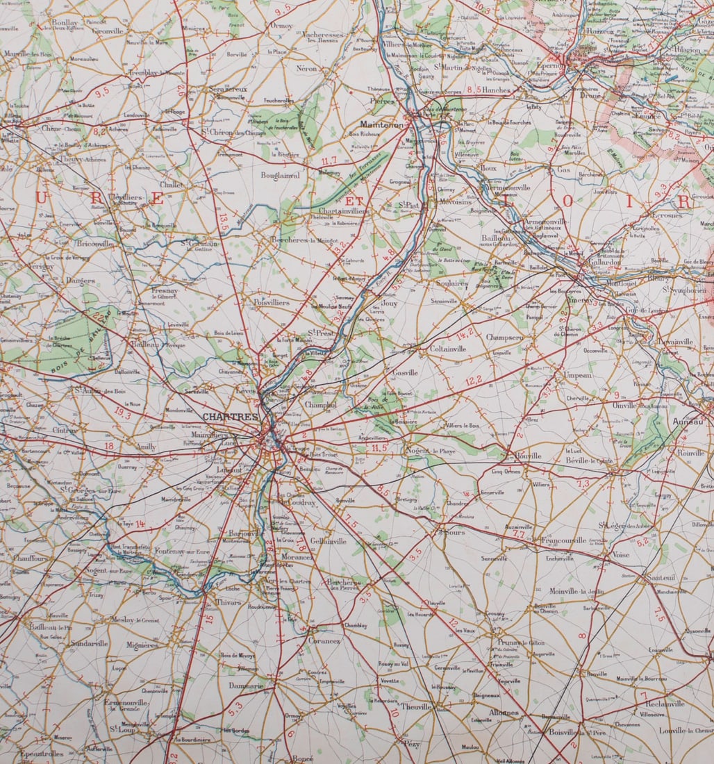 Environs de Paris Bike and car Taride South West 50 miles 1/10000 - 3