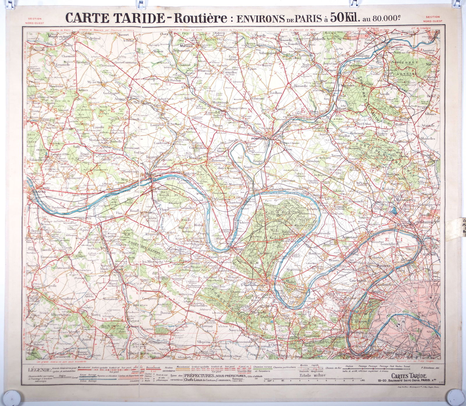 Environs de Paris roadmap Taride North west (surrending ) 31 miles: Title: Environs de Paris roadmap Taride North west (surrending ) 31 miles Description: Taride North west road map of Paris and its surrounding within 31 miles ( 50 kilometres ) at 1/80 000 scale from
