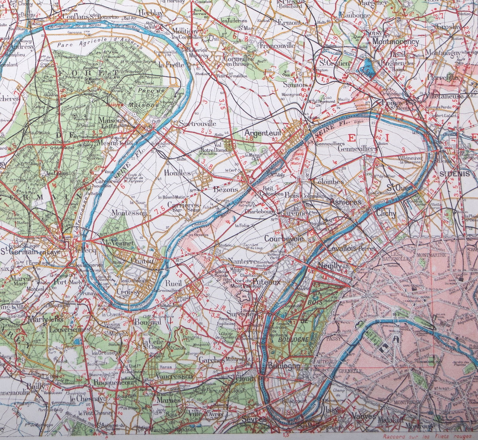 Environs de Paris roadmap Taride North west (surrending ) 31 miles - 3