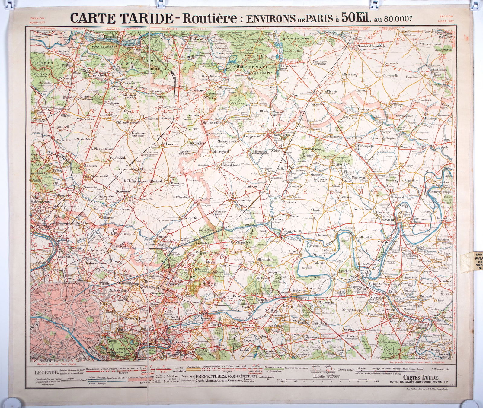 Environs de Paris roadmap Taride Nord east (surrending ) 31 miles - 2