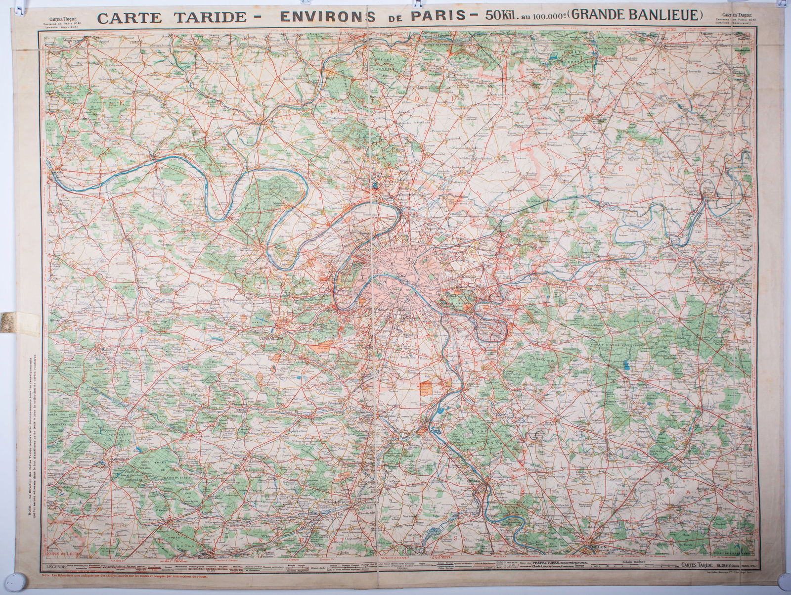 Environs de Paris detailed roadmap Taride (surrending ) 31 miles - 2