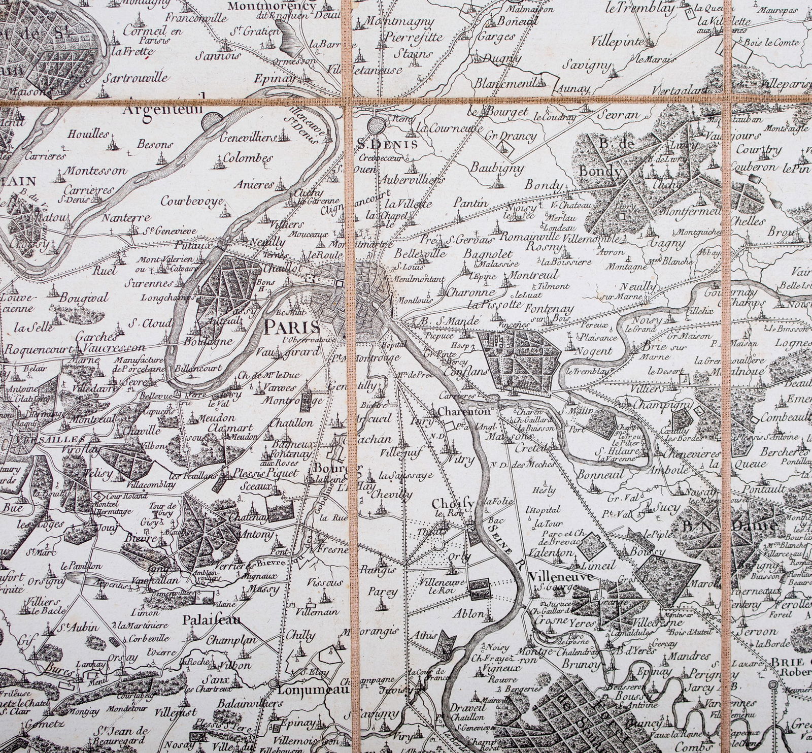 French map 1784 Esnauts & Rapilly Nouveau plan des environs de Paris - 2