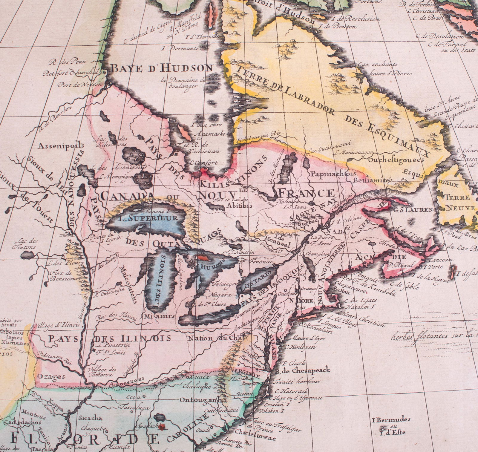 CHATELAIN, H. Nouvelle carte de l’Amérique Septentrionale antique map 1720 - 4