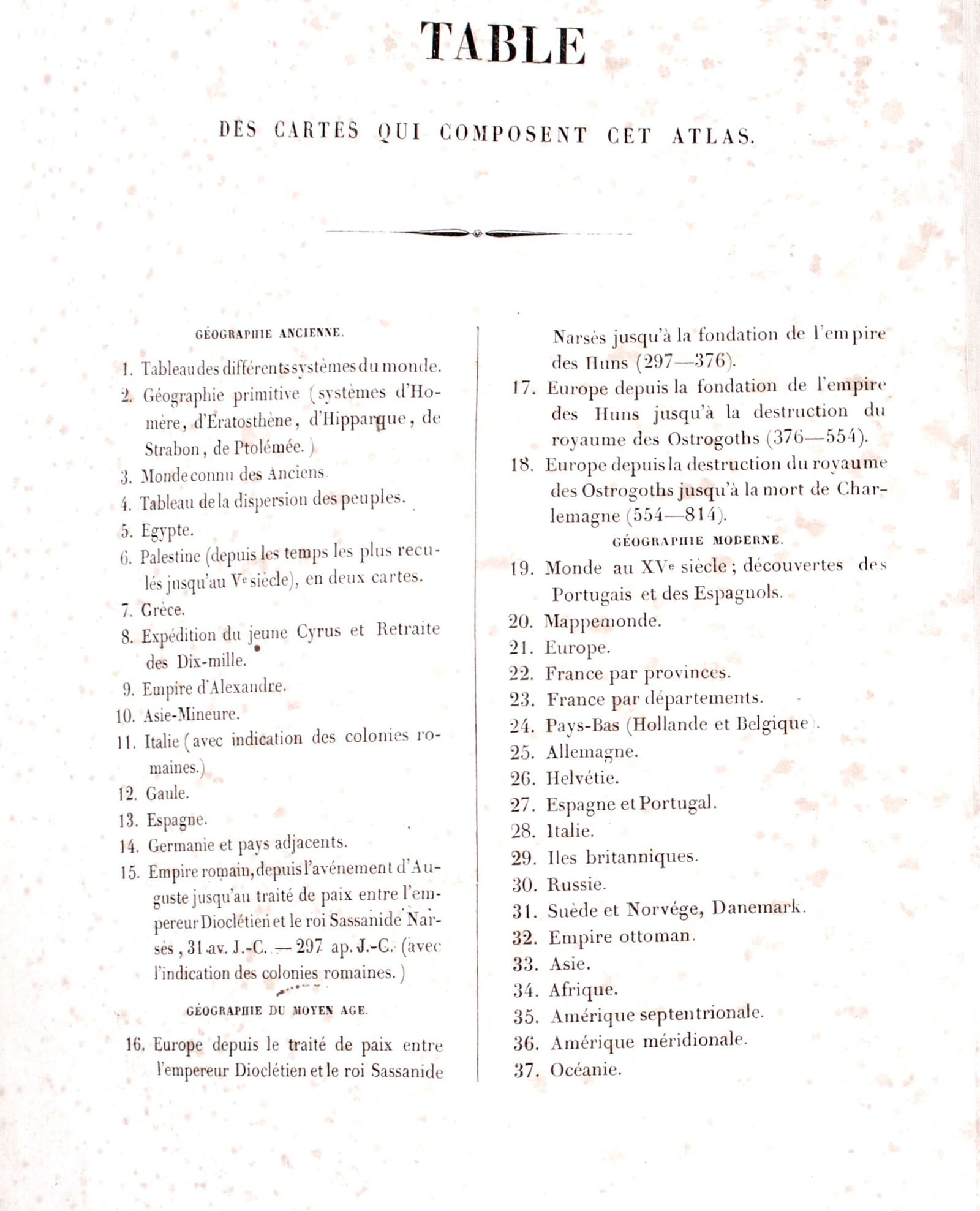 Antique Atlas 1841 engraving Felix Delamarche - 5