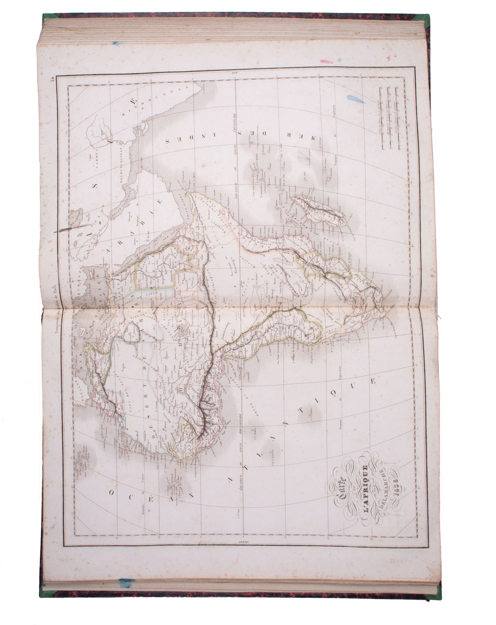 Antique Atlas 1841 engraving Felix Delamarche - 6