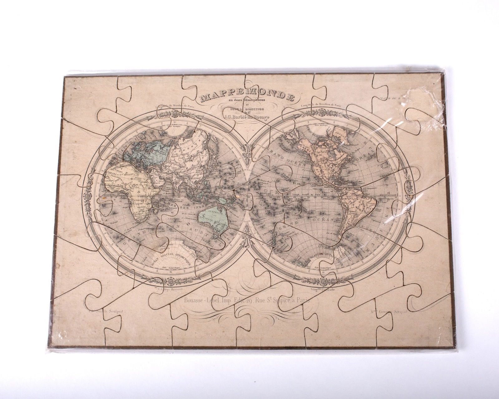 Barbie du Bocage dissected Atlas puzzle Maison Basset 19th Century box set - 2