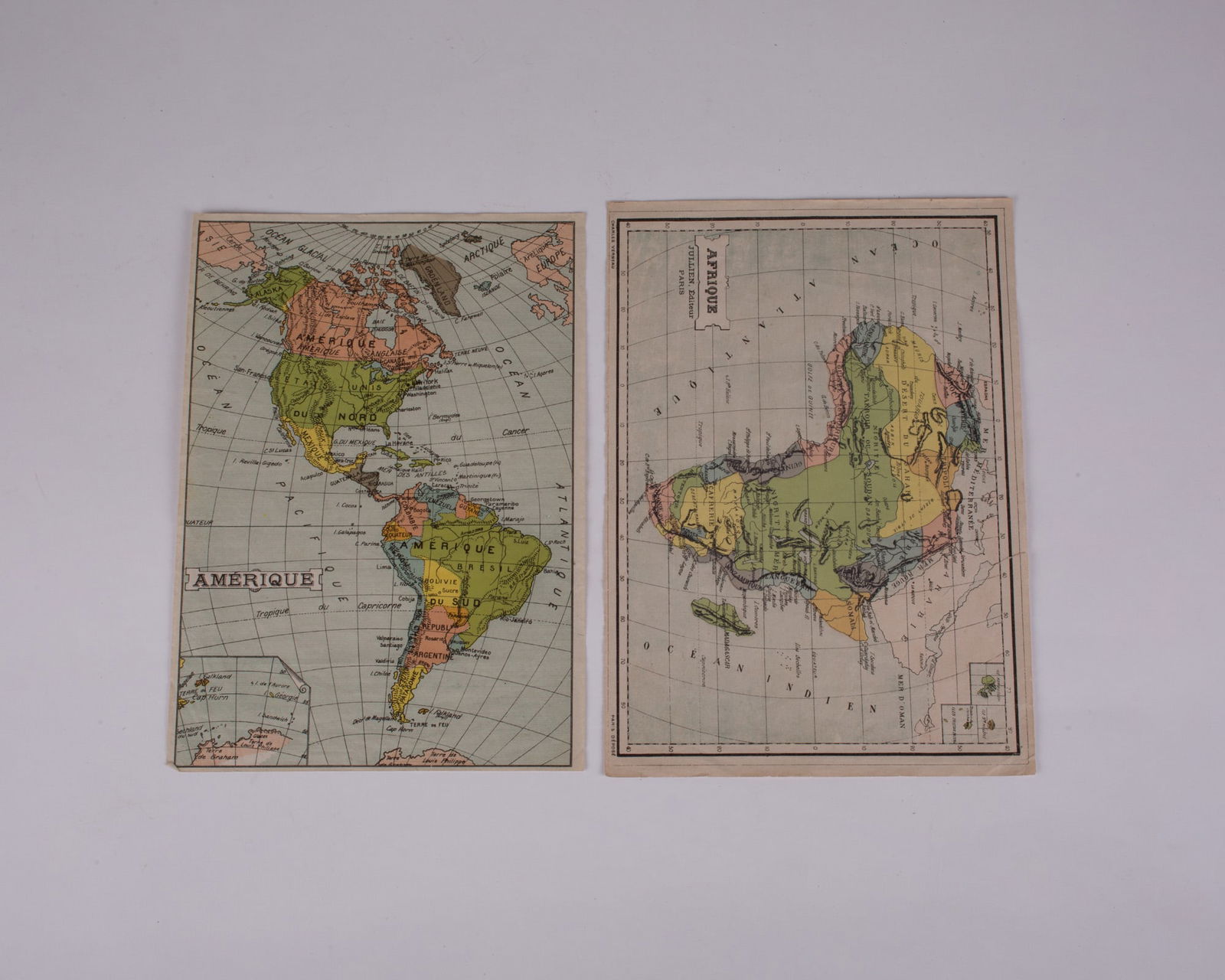 French wood Cubes Geographies J.L. JULLIEN / DU VAL et L. 19th - 5