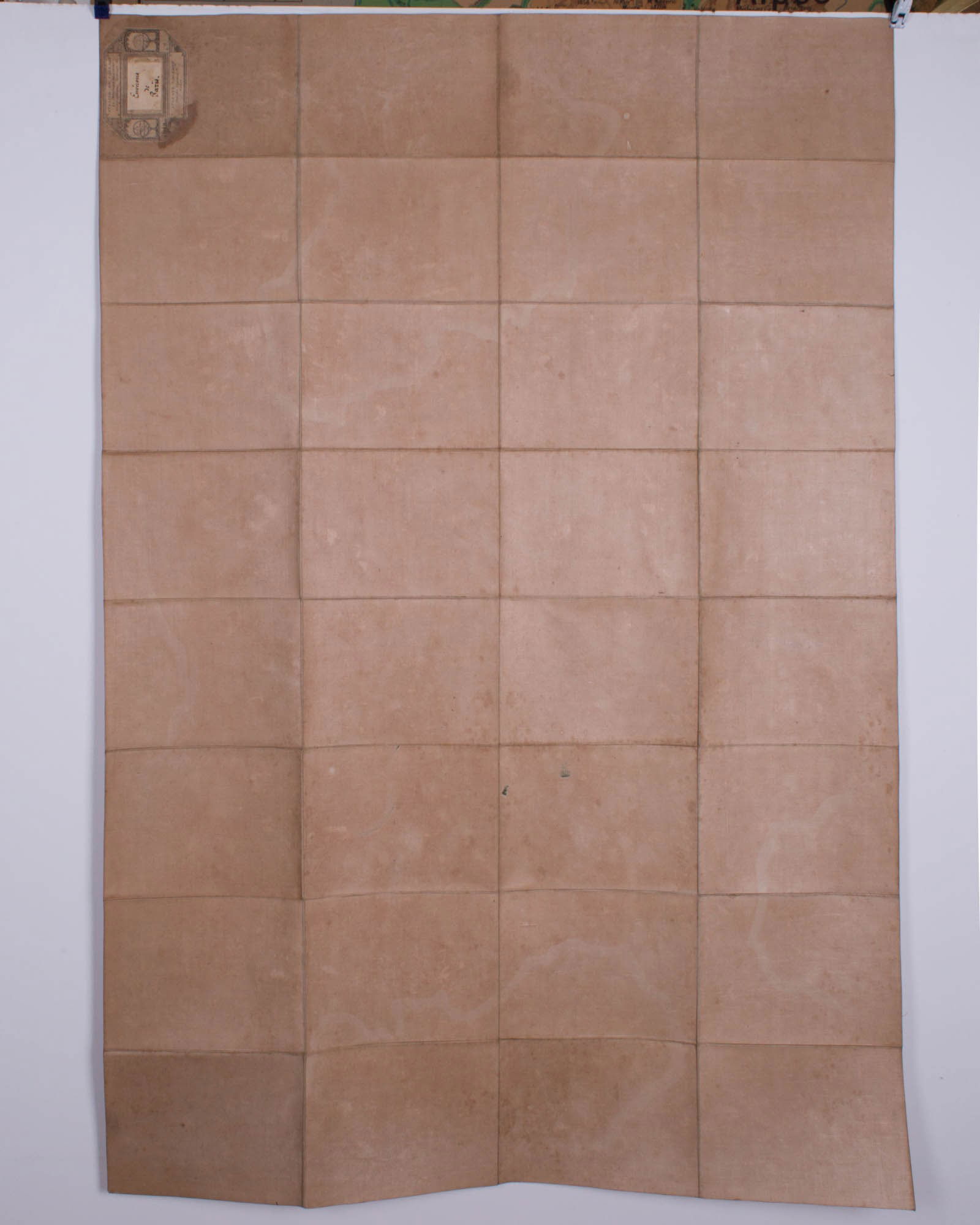 French map Logerot Environ de Paris 1861 on linen - 6