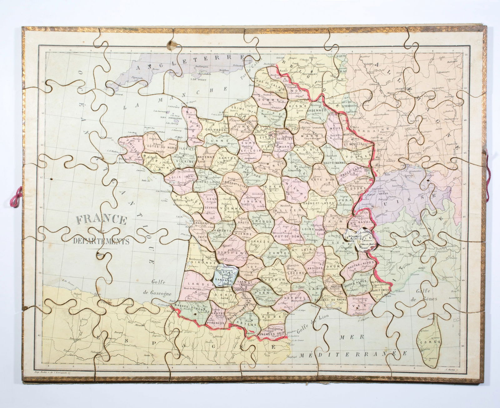 JJF Jouet et Jeux Francais Atlas puzzle set 1904 Paris - 5