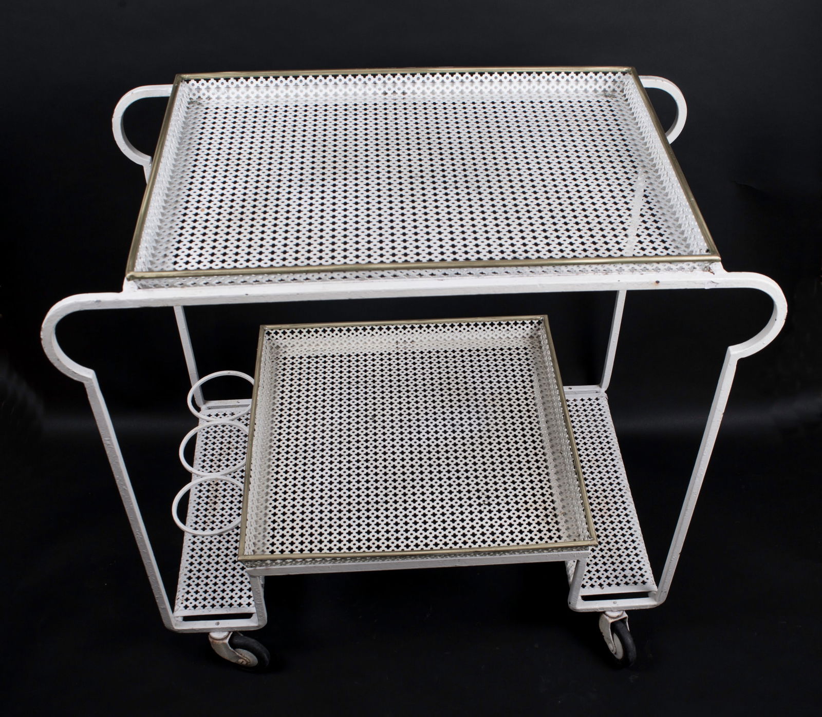 FRENCH MODERNIST serving table MATEGOT original paint - 2