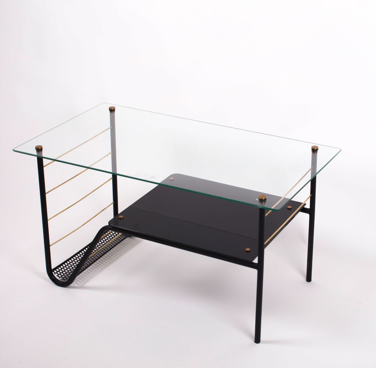 FRENCH MID CENTURY COFFEE TABLE GUARICHE manner - 3