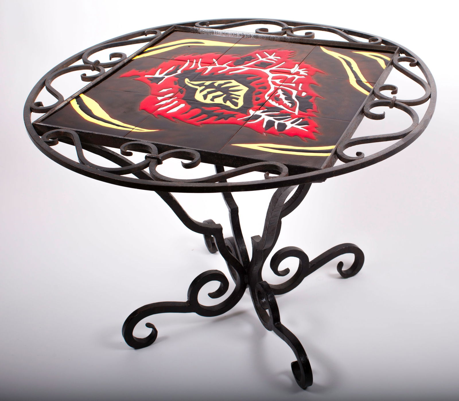 French mid century tiles coffee table Jean Lurcat signed - 2