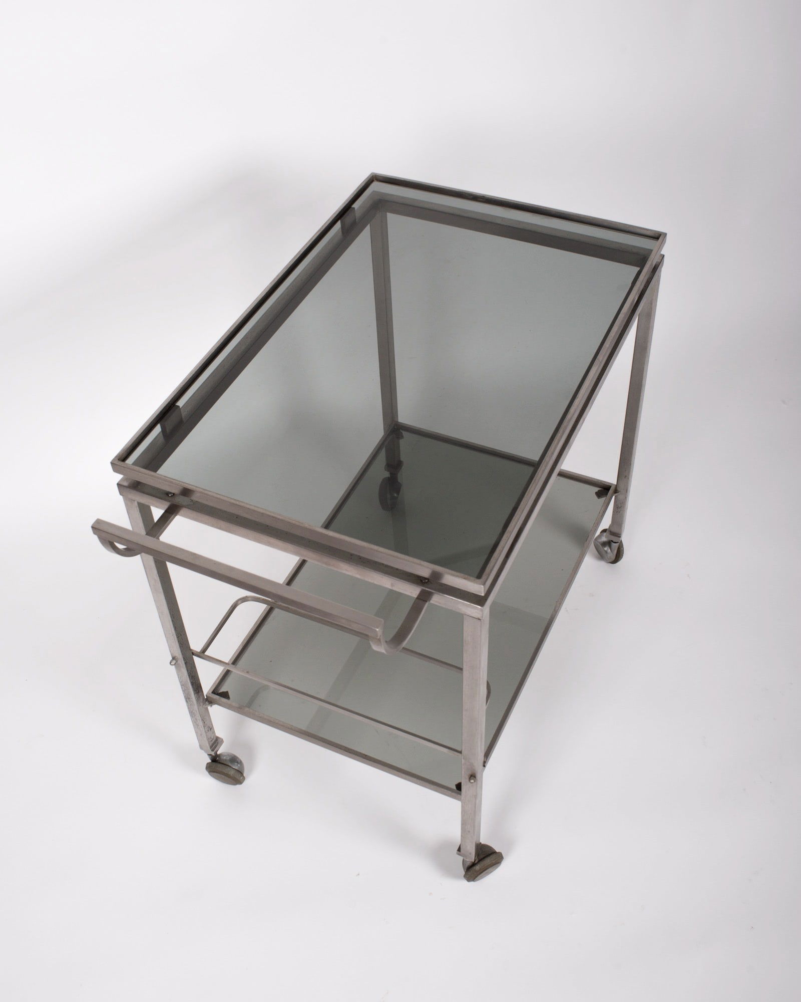 Guy Lefevre Rolling Bar Cart French mid century Maison Jansen - 3