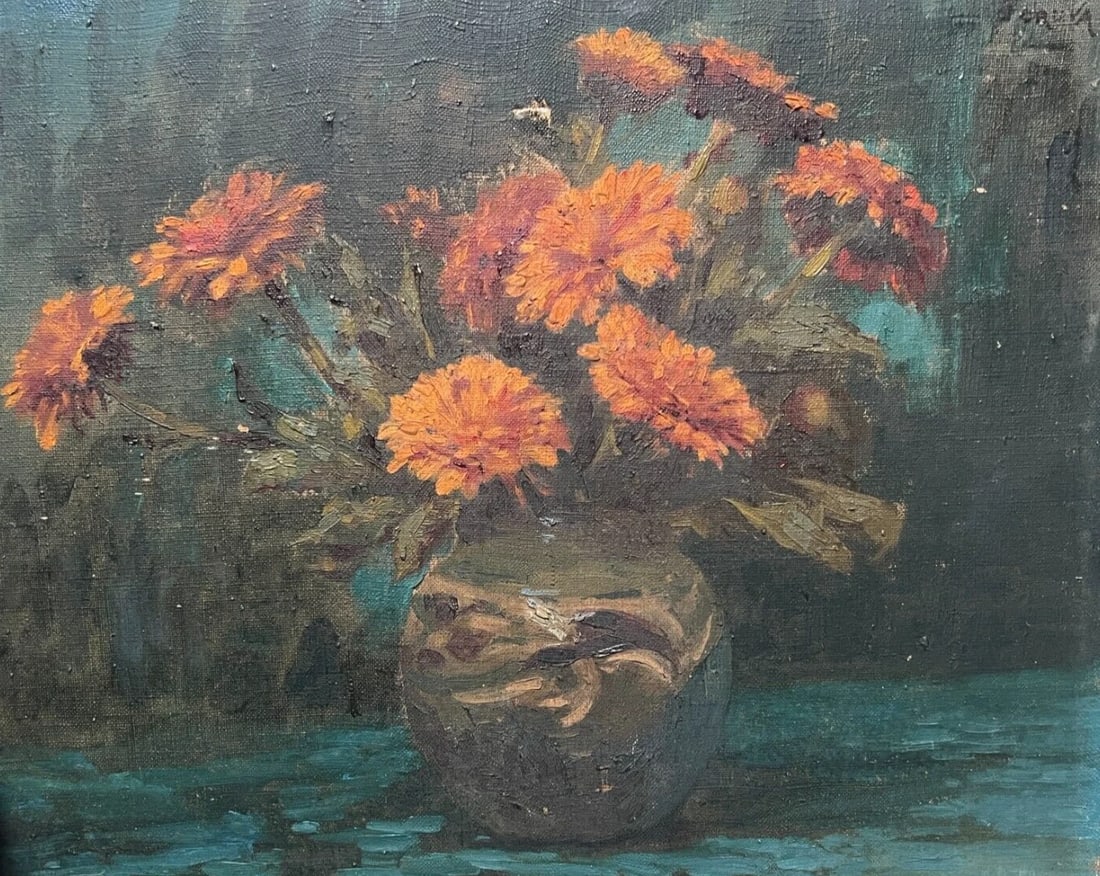 Antique Oil Painting Original Still Life, Flowers, Vase signed: Title: Antique Oil Painting Original Still Life, Flowers, Vase signed Description: Antique Oil Painting Original Still Life, Flowers, Vase signed Oil on canvas 41 x 33 cm signed Reserve: $240.00 Shipp