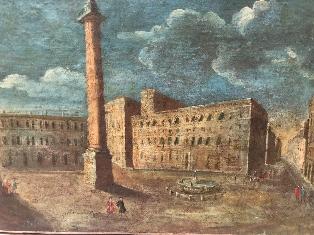 Antique Oil Painting Original 18th century Original Landscape City Italy: Title: Antique Oil Painting Original 18th century Original Landscape City Italy Description: Painting Original 18th century Original Landscape City Italy Oil on canvas 30 x 47 cm has been restored 