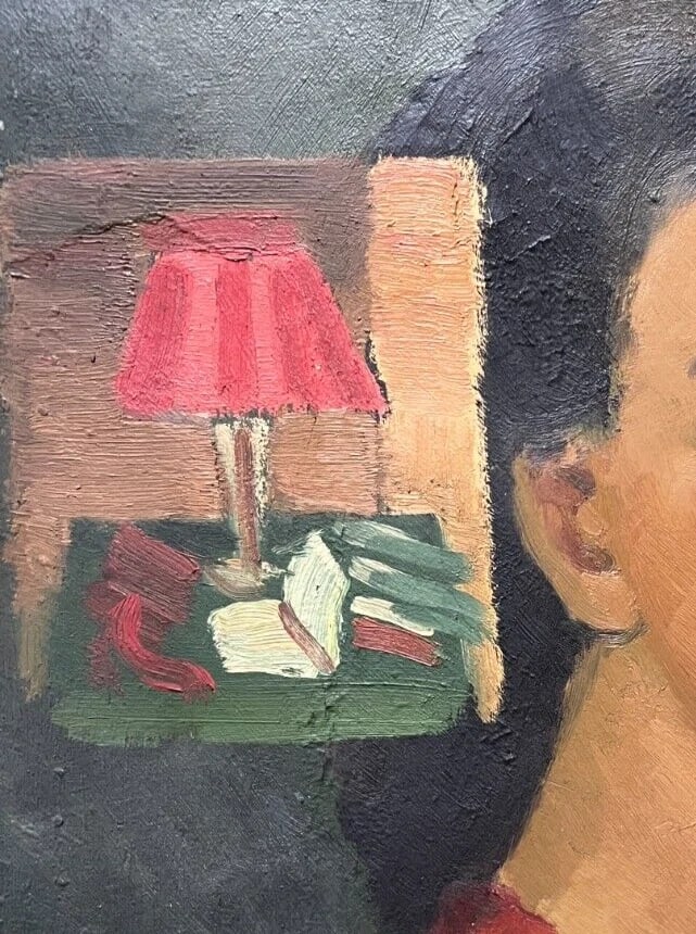 Portrait, Woman, Still Life, People, Light - Antique Original Painting - 3