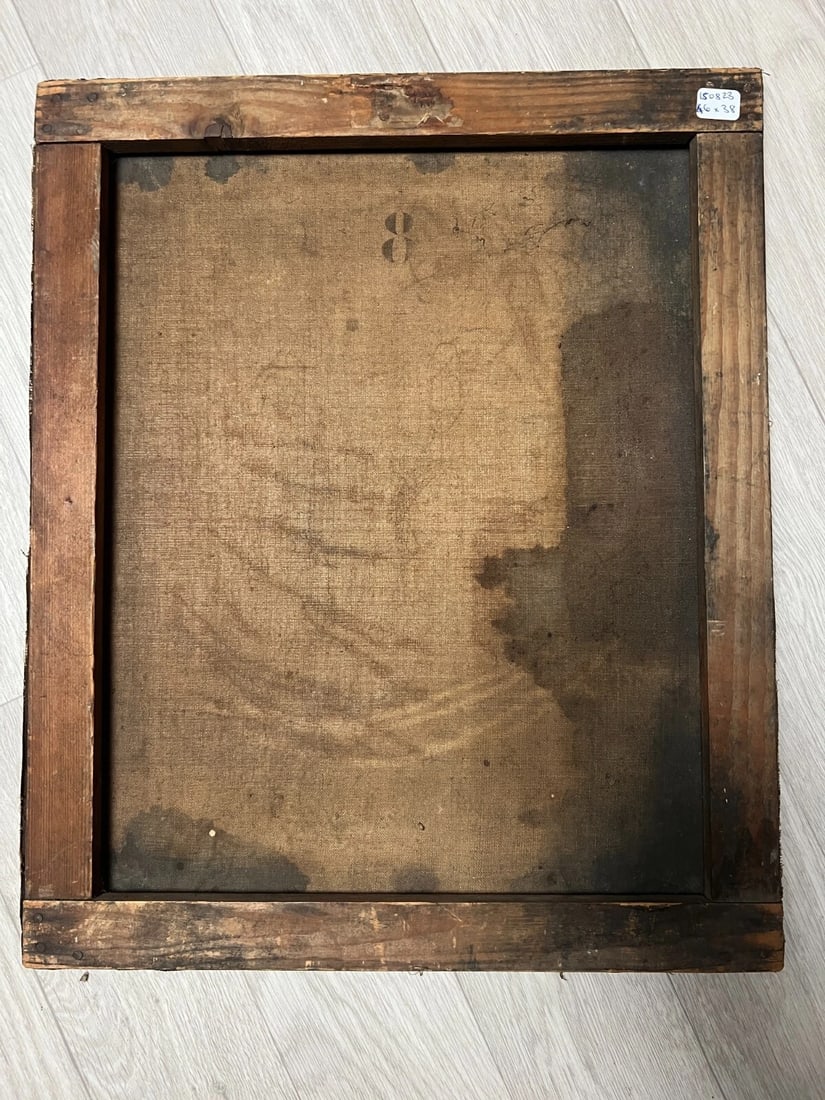 Portrait, Woman, Still Life, People, Light - Antique Original Painting - 7