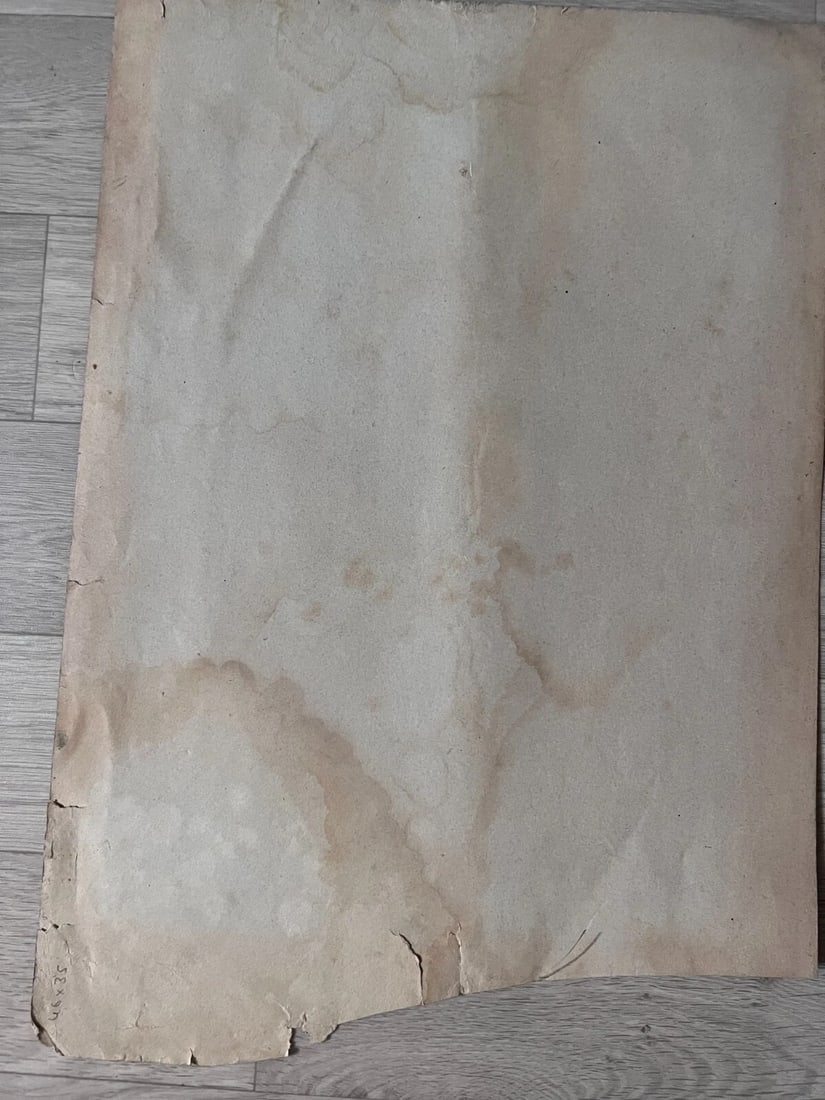 Antique Drawing Charcoal Original Man Portrait with Moustache, Hat signed - 5