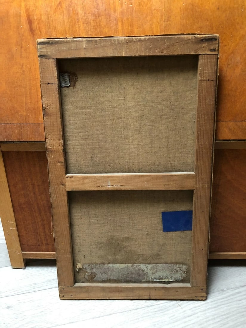 Maritime Landscape with Boats at Sea, Sunset Antique Original Painting Signed - 7