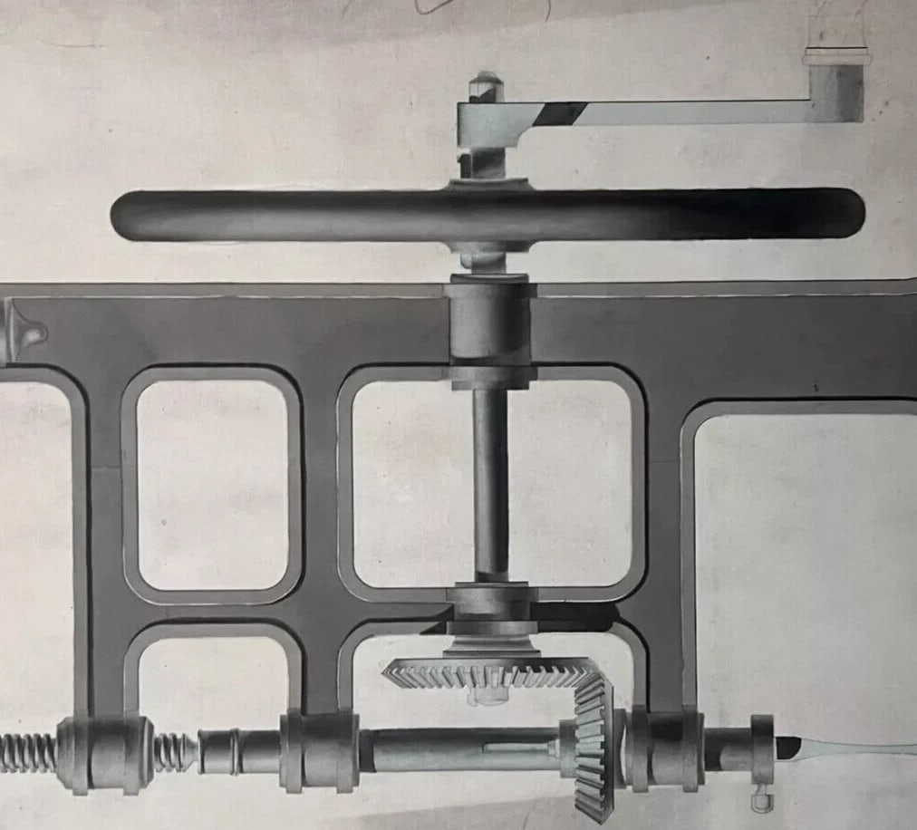 Antique Architecture Drawing Building, Engineering Machine c. 1850 - 7