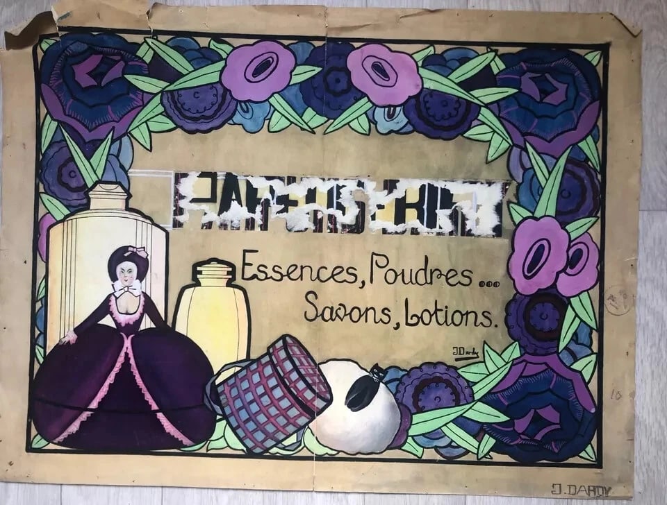 Advertising Soap, Powder Original - Drawing Antique Art Deco - 8