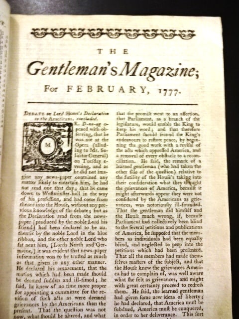 1777 Magazine Revolutionary War America - 2