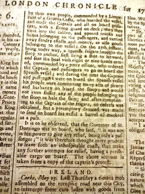 1767 London Chronicle West Indies - 4