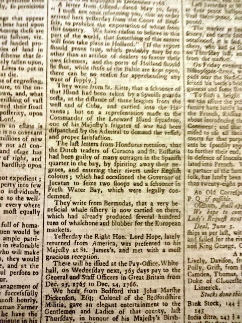 1767 London Chronicle West Indies - 6