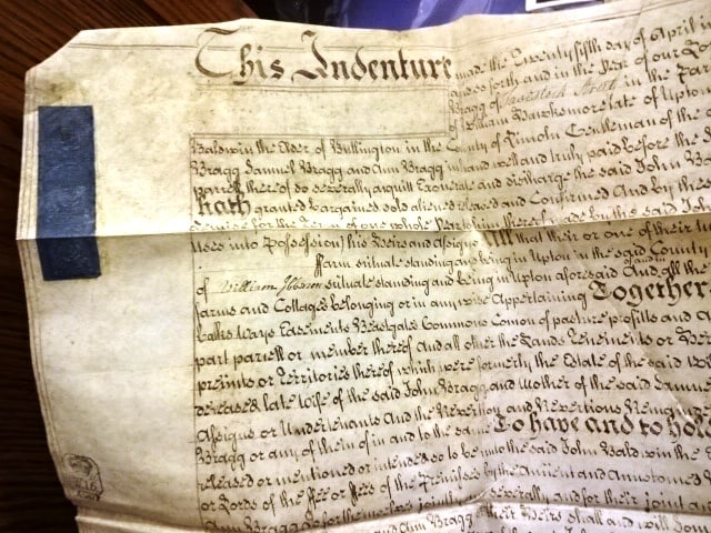 1749 Nicely Penned English Vellum Indenture Red Wax Seals - 2