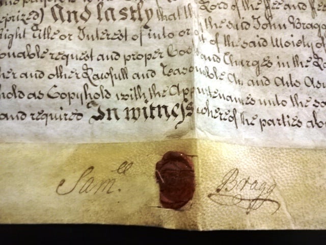 1749 Nicely Penned English Vellum Indenture Red Wax Seals - 3