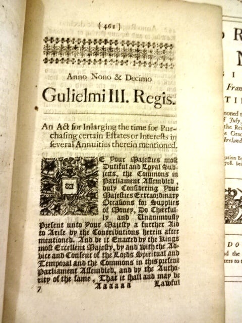 1698-1757 Three English Acts of Three Monarchs - 3