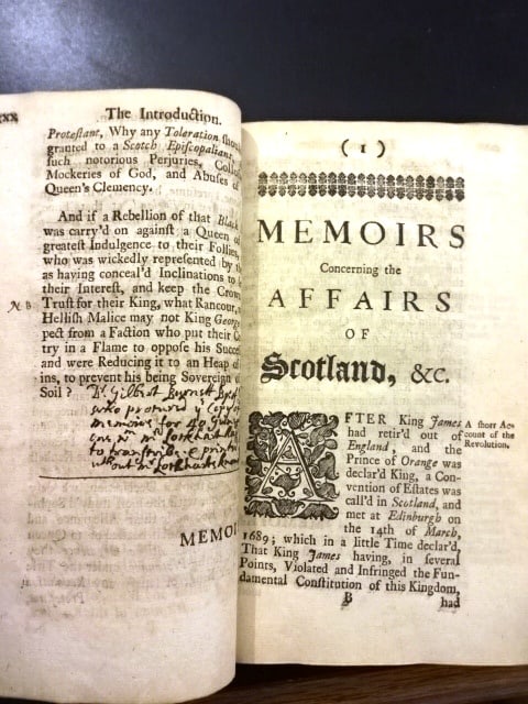 1714 Memoirs Concerning Affairs of Scotland - 3
