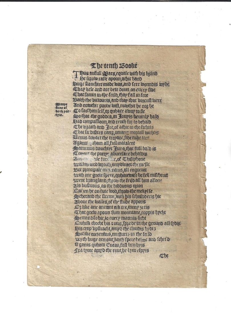 1553 Leaf English Translation of Aeneid Virgil - 2