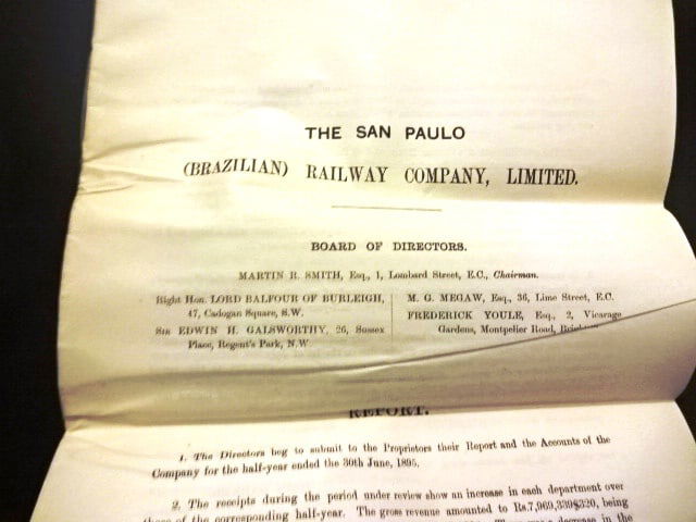 1895 San Paulo Railway Company Report to Shareholders - 3