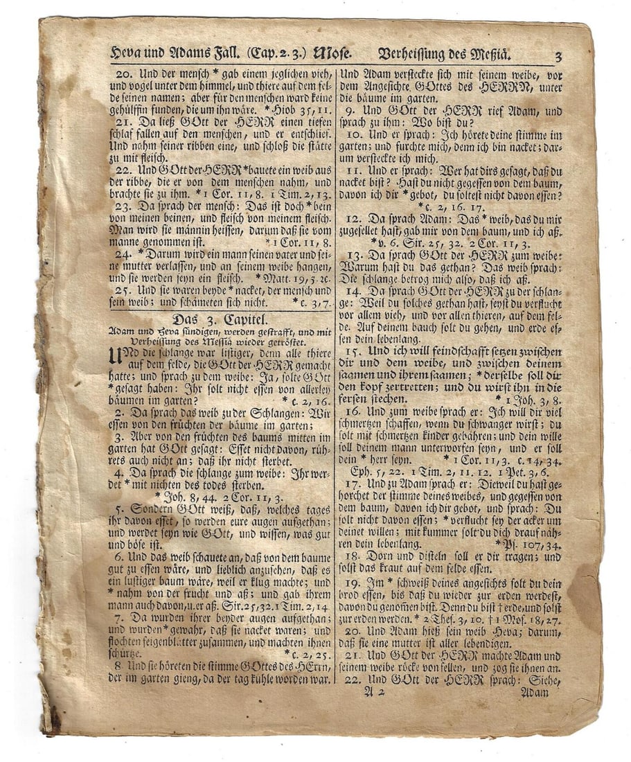 1776 Revolutionary War Bible Leaves Saur Germantown - 3