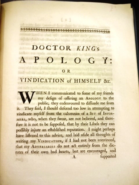 1755 Doctor Kings Apology Society of Informers - 2