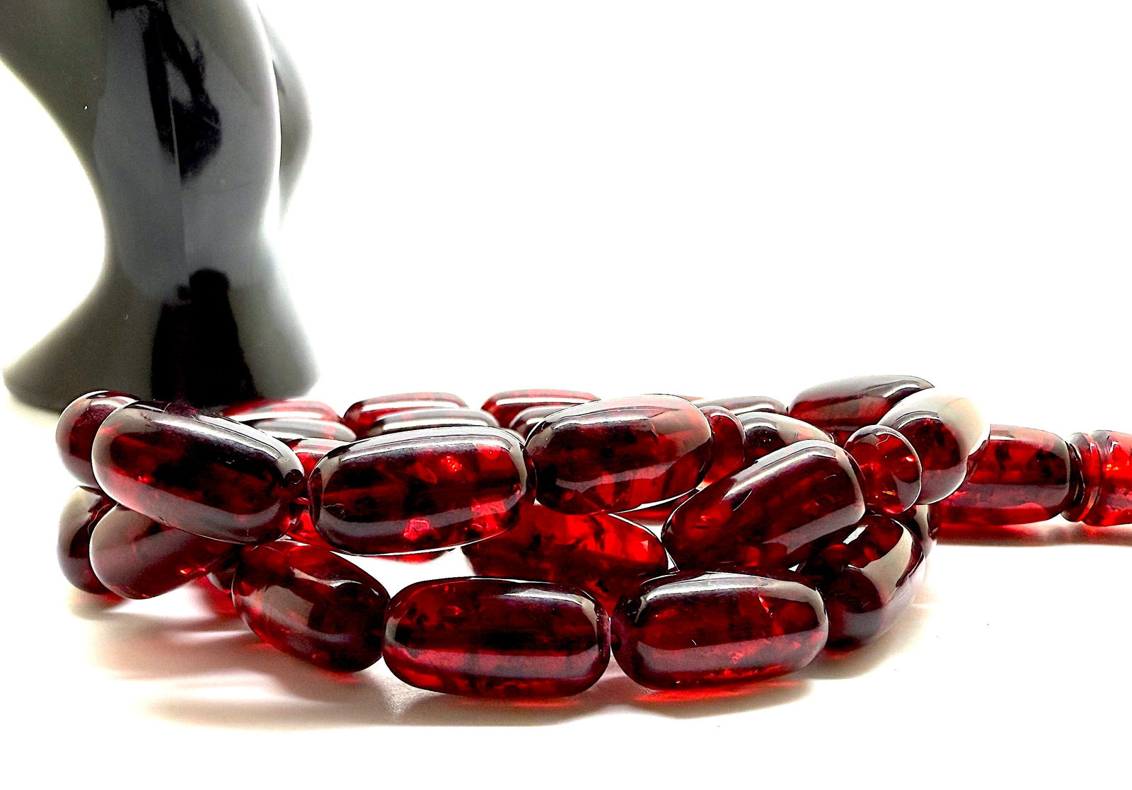 Extraordinary Amber Tesbih made from Capsule shaped Amber beads - 7