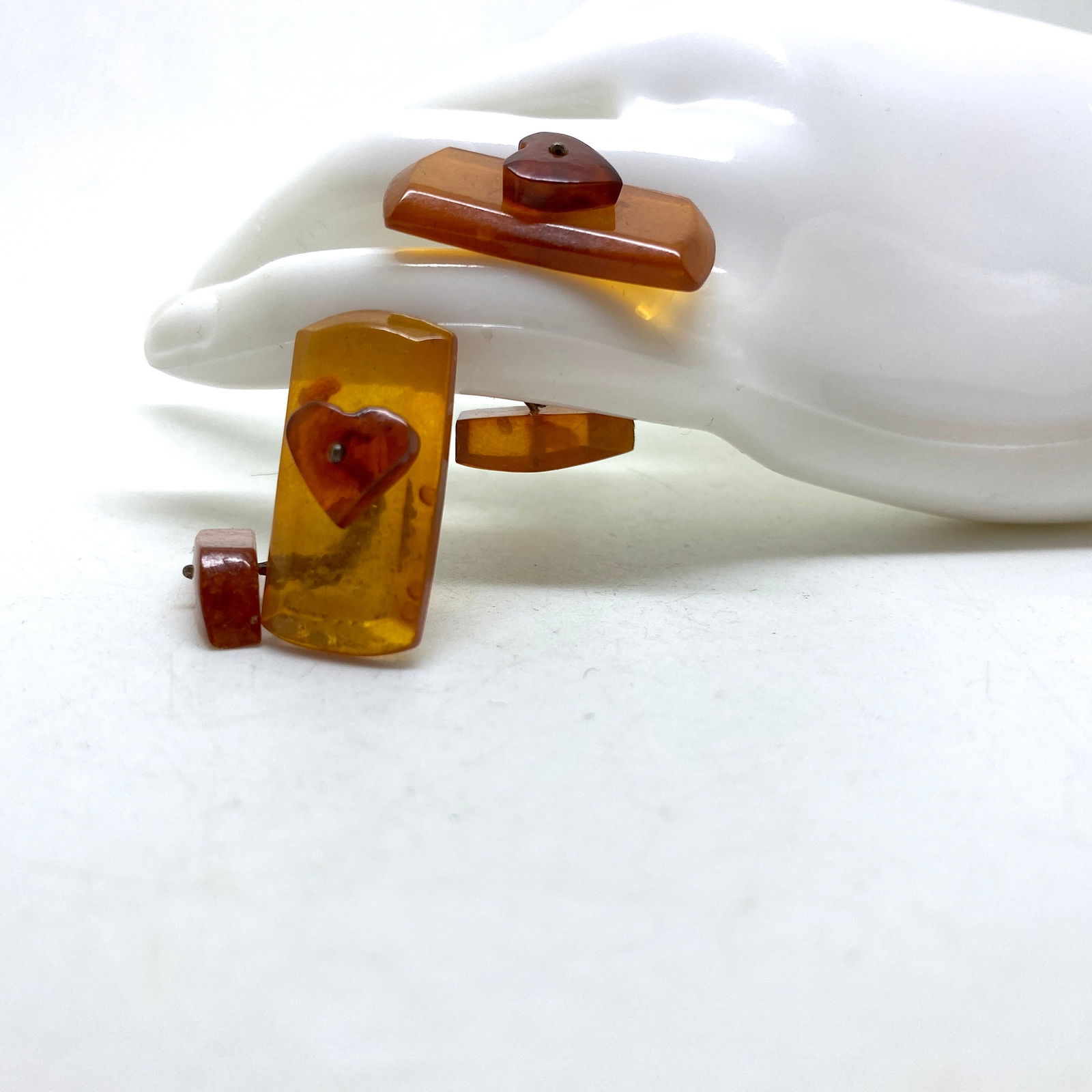 Grand Vintage Amber Cufflinks - 2