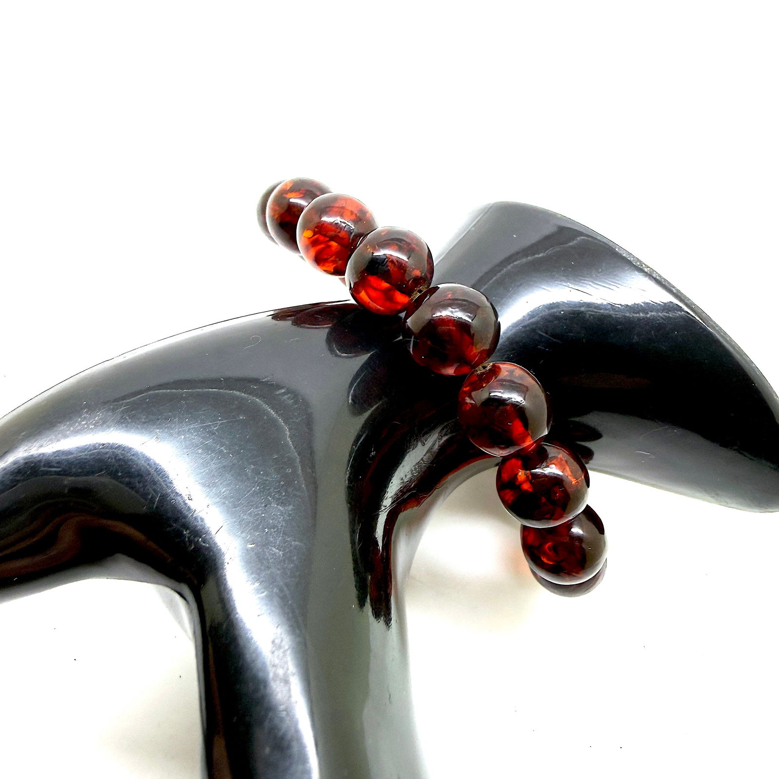 Extraordinary Amber Bracelet made from Round Amber beads - 8