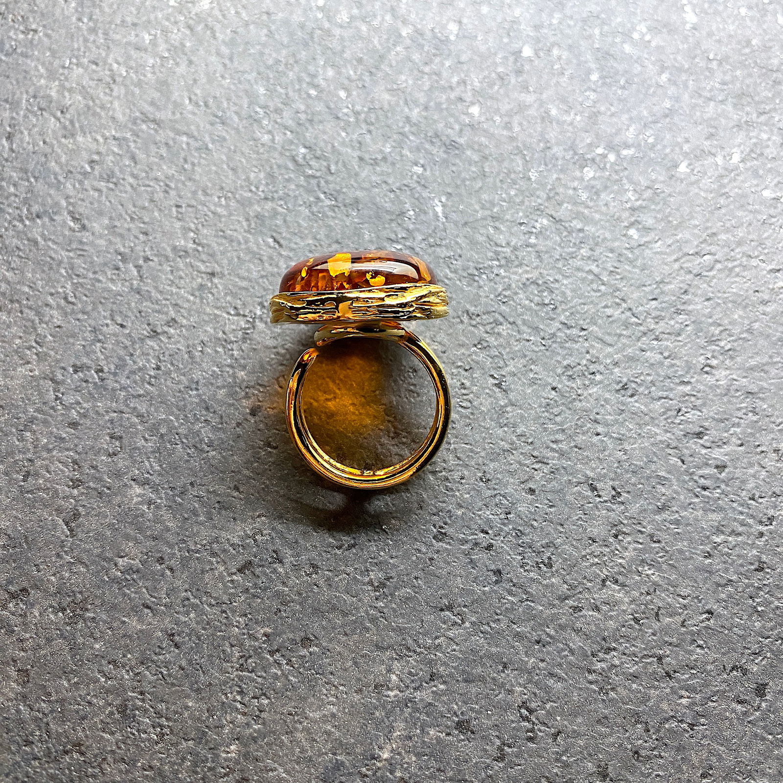 Adjustable Amber Ring - 11
