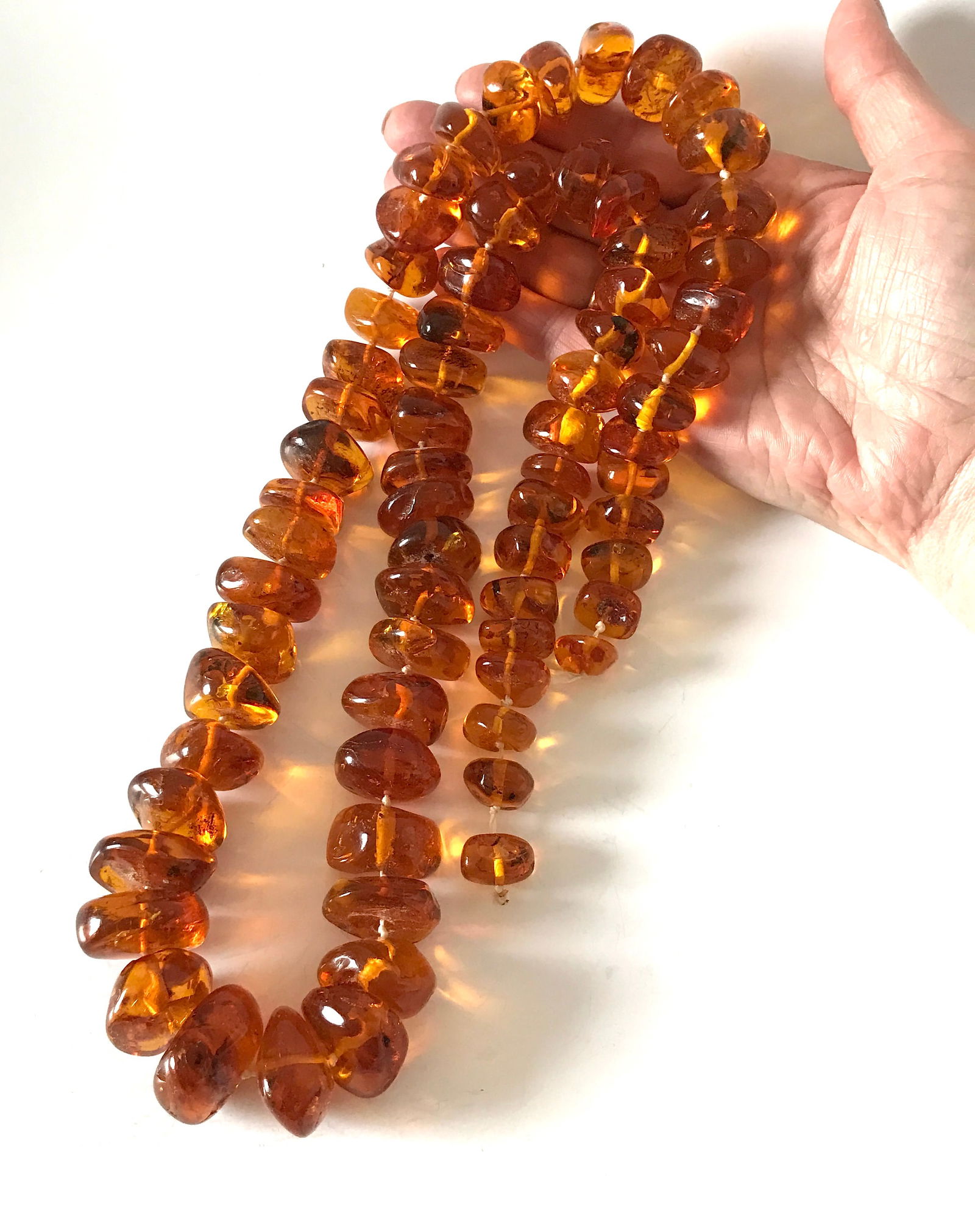 Exclusive antique certif. Amber necklace 208 gr - 6