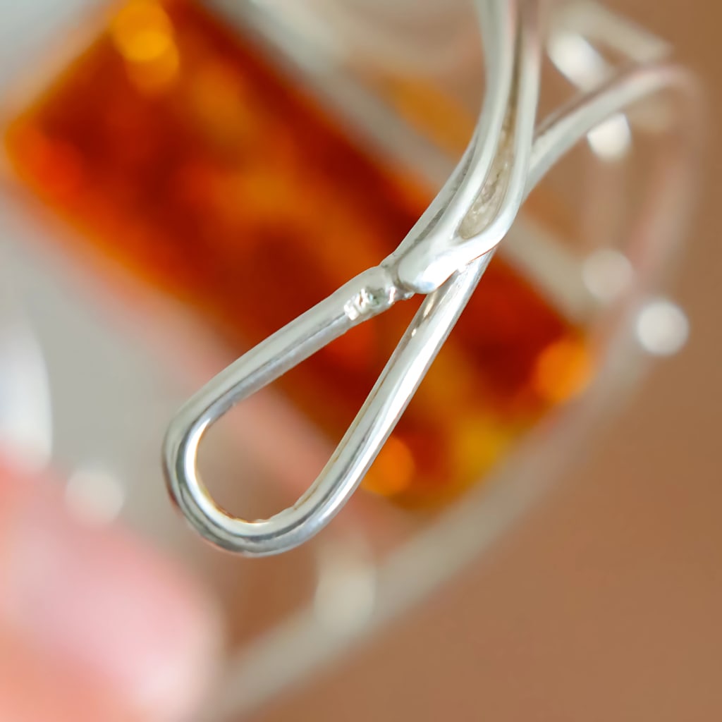 Handmade Baltic Amber Cuff Bracelet - 7