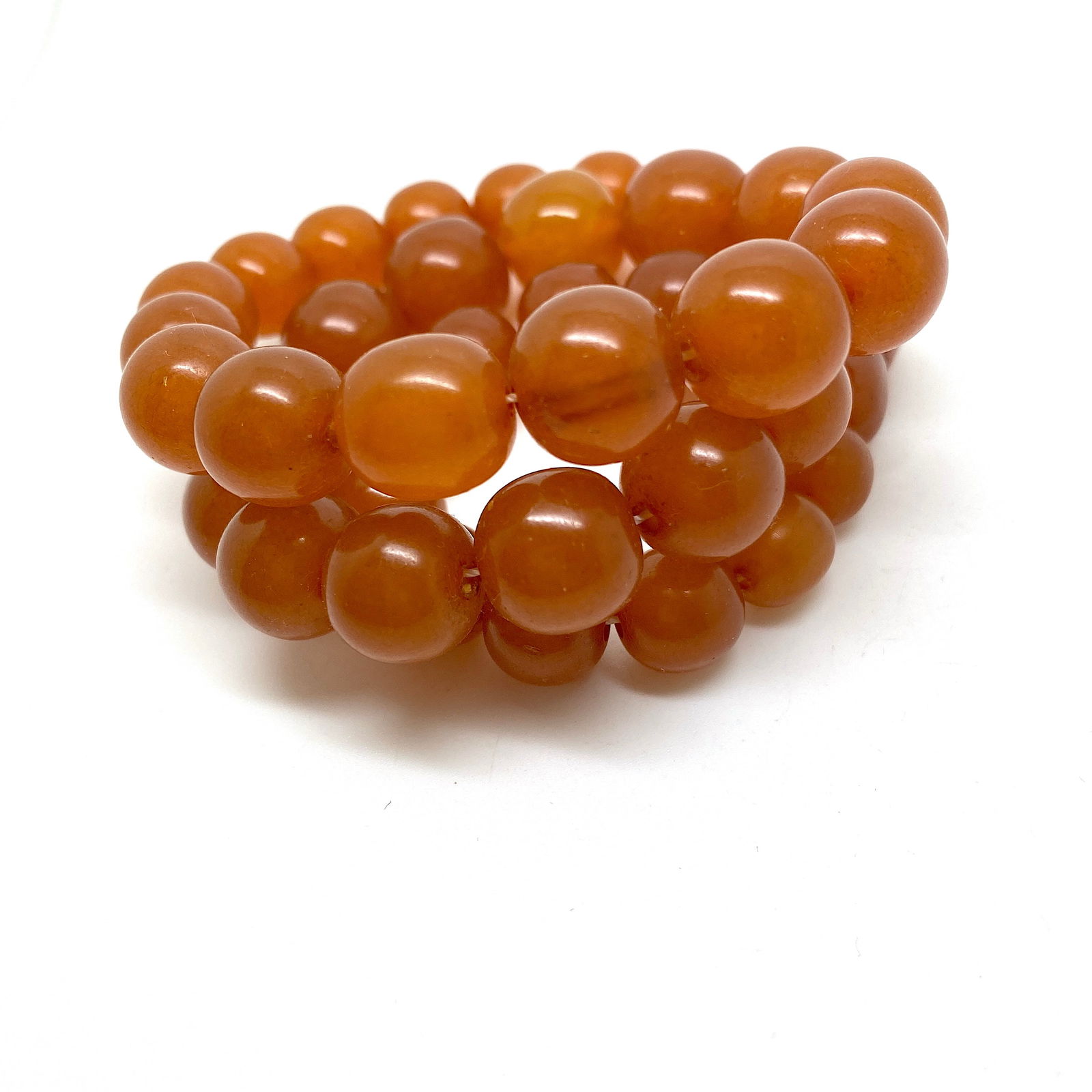 Incredible Vintage Amber Necklace made from Round Amber beads - 4